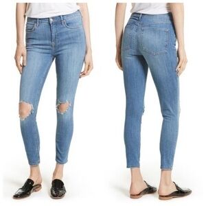 Free People High Waist Busted Knee Skinny Jeans 24